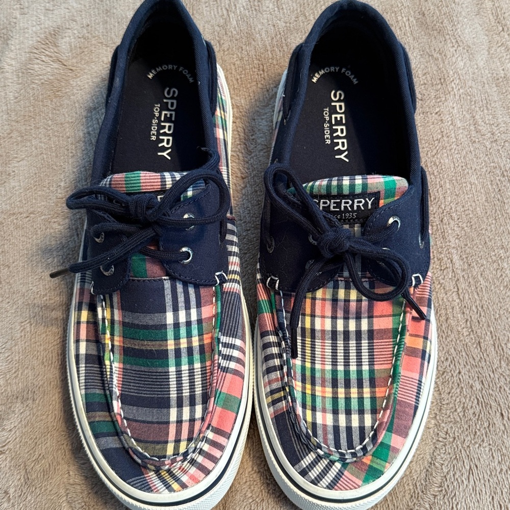 Sperry Multicolor Plaid Boat Shoes